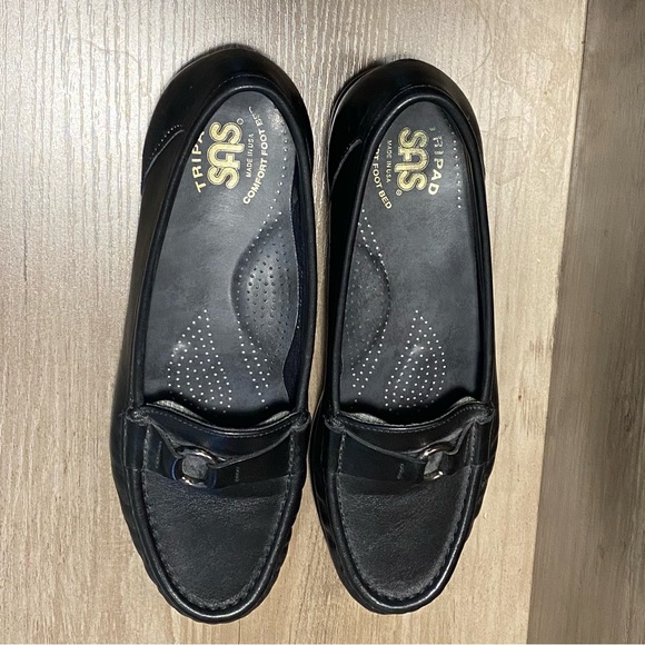 SAS Tripad Comfort Womens 7 M, Black Leather Loafer Slip On USA Work Excellent - Picture 2 of 6